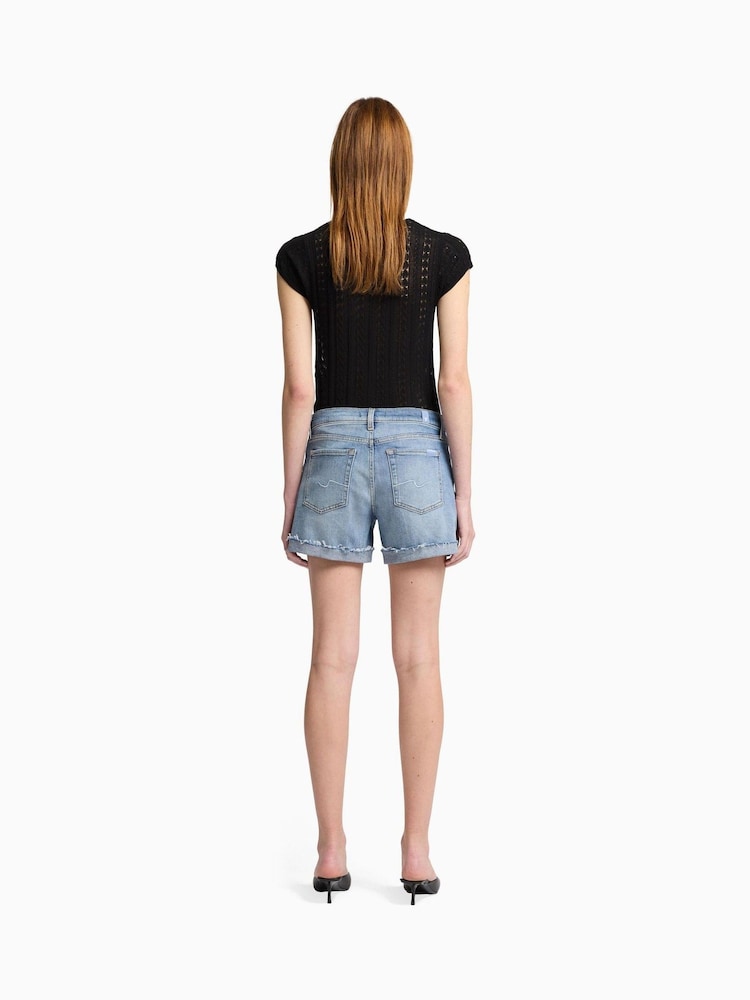 7 For All Mankind Mid Roll Shore Shorts With Frayed Hem - Image 2 of 5