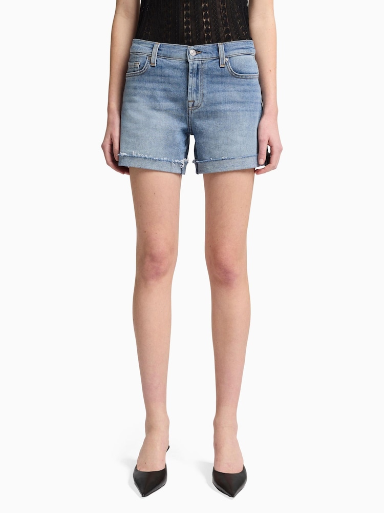 7 For All Mankind Mid Roll Shore Shorts With Frayed Hem - Image 3 of 5