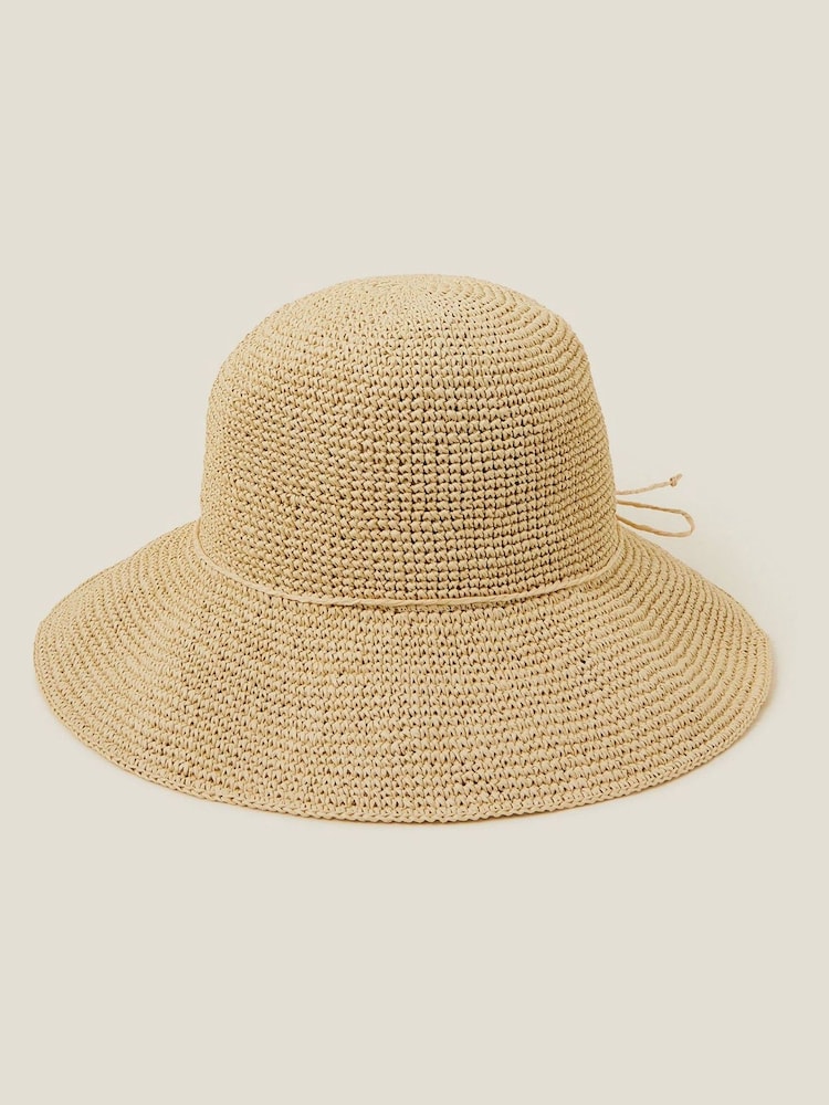 Accessorize Natural Straw Bucket Hat - Image 1 of 2