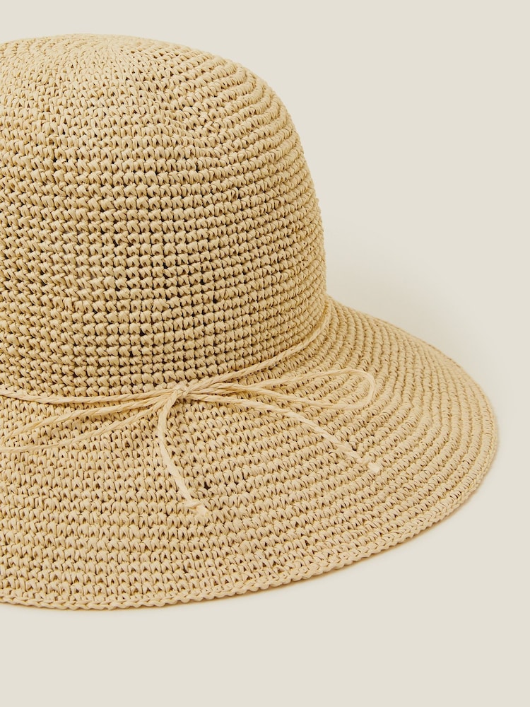 Accessorize Natural Straw Bucket Hat - Image 2 of 2