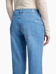 7 For All Mankind Blue Calie Straight Ankle Charleston Jeans - Image 4 of 5