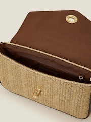 Accessorize Gold Metallic Raffia Cross-Body Bag - Image 2 of 2