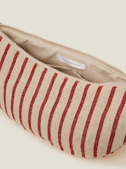 Accessorize Red 100% Cotton Stripe Sling Cross-Body Bag - Image 2 of 2
