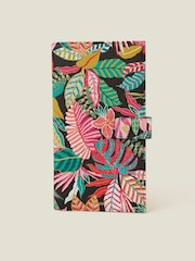 Accessorize Black Tropical Print Travel Wallet - Image 1 of 2