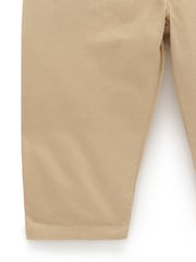 Purebaby Brown Linen Blend Trousers - Image 4 of 4
