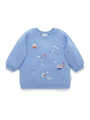 Purebaby Harbour Print 100% Cotton Sweatshirt - Imagen 1 de 4