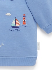 Purebaby Harbour Print 100% Cotton Sweatshirt - Imagen 3 de 4