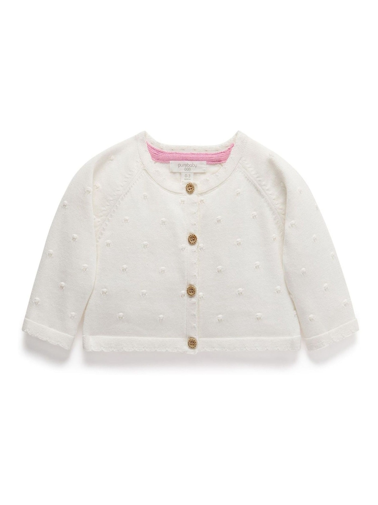 Purebaby Teksturiran 100% bombaž pletena jopa - Slika 1 iz 4