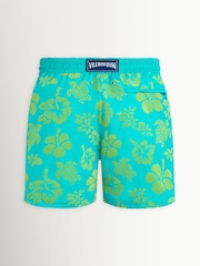 Vilebrequin Green Mahina Tropical Turtles Flock Swim Shorts - Image 4 of 4