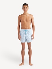 Vilebrequin Moorea Micro Turtles Rainbow Printed Swim White Shorts - Image 1 of 4