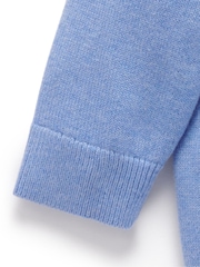 Purebaby Blue Animal Print Embroided 100% Cotton Jumper - Image 3 of 4