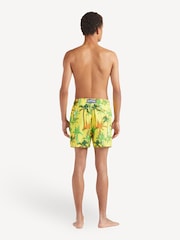 Vilebrequin Yellow Moorise Palms Offset Printed Swim Shorts - Image 2 of 4