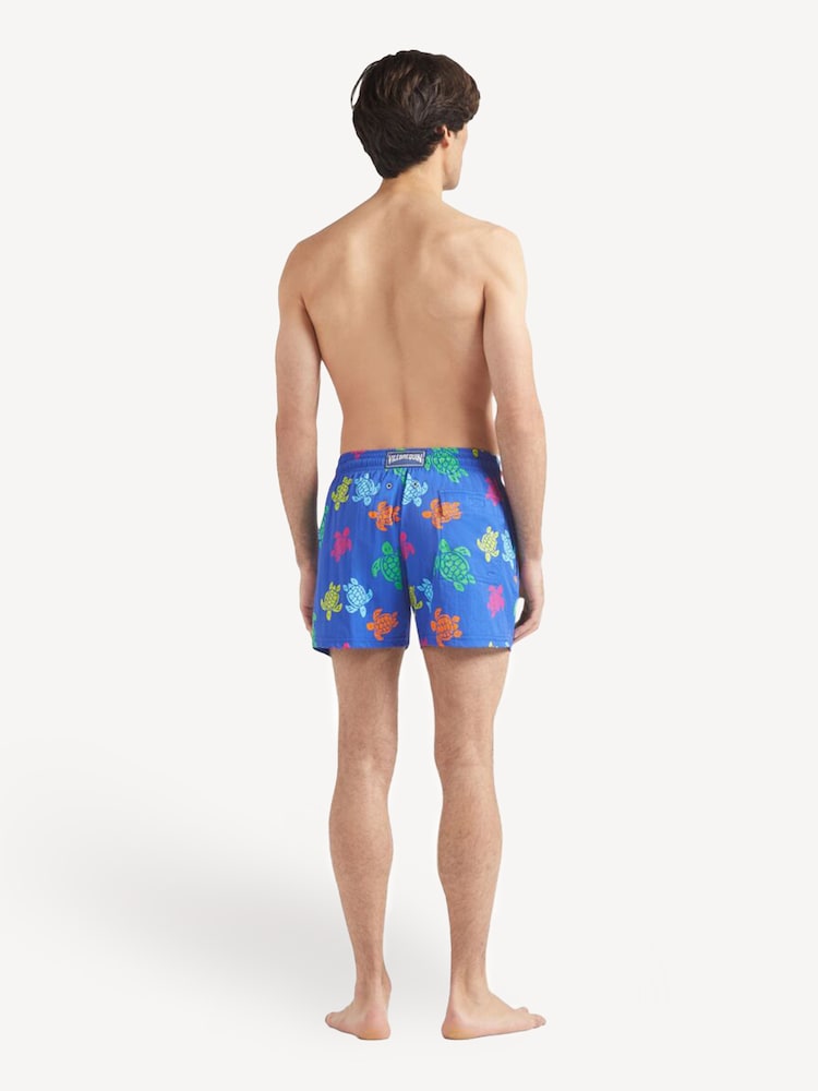 Vilebrequin Blue Moorise Multicoloured Turtles Printed Swim Shorts - Image 2 of 4