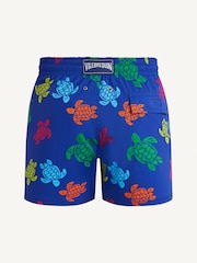 Vilebrequin Blue Moorise Multicoloured Turtles Printed Swim Shorts - Image 4 of 4