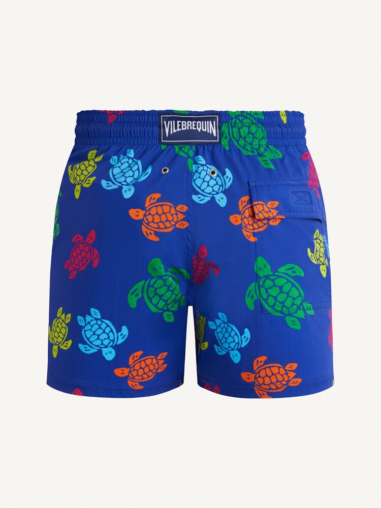Vilebrequin Blue Moorise Multicoloured Turtles Printed Swim Shorts - Image 4 of 4
