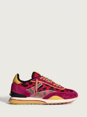 HOFF Pink Print Womens Alley Trainers - Image 1 of 6