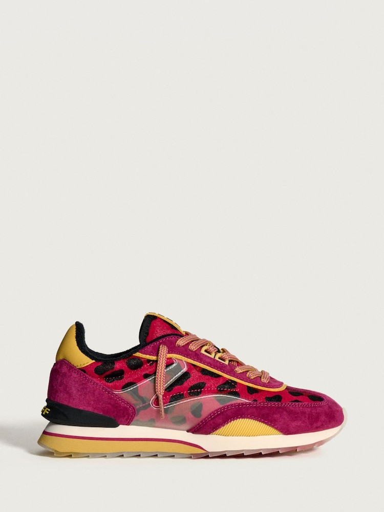 HOFF Pink Print Womens Alley Trainers - Image 1 of 6