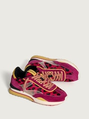 HOFF Pink Print Womens Alley Trainers - Image 2 of 6