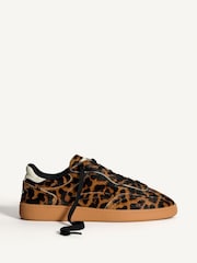 HOFF Leopard Print Womens Alley Trainers - Image 1 of 7