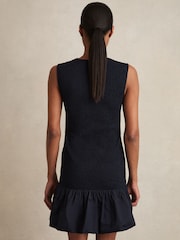 Reiss Belinda Cotton Shirred Bubble-Hem Mini Dress - Image 5 of 6