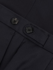 Reiss Navy Oscar Wool-Blend Slim-Fit Suit Trousers - Image 7 of 8