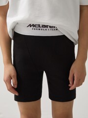 Reiss Black McLaren F1 Team Ribbed Cycle Shorts - Image 3 of 6