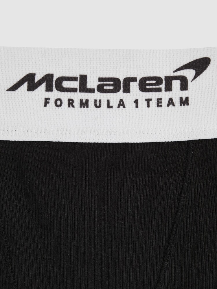 Reiss Black McLaren F1 Team Ribbed Cycle Shorts - Image 6 of 6