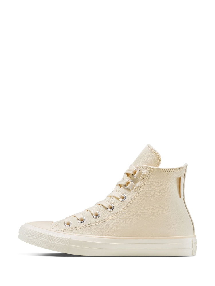 Converse Natural Chuck Taylor All Star Leather Trainers - Image 2 of 10 Converse Natural Chuck Taylor All Star Leather Trainers - Image 2 of 10