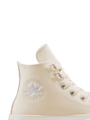 Converse Natural Chuck Taylor All Star Leather Trainers - Image 9 of 10