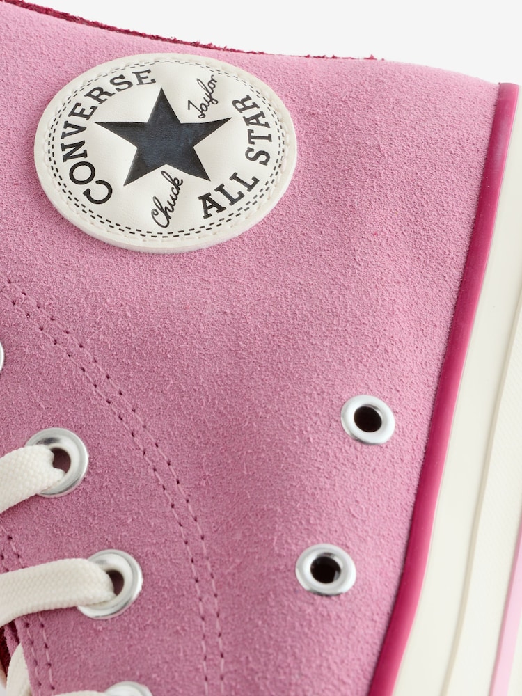 Buy Converse Pink Chuck Taylor All Star Suede High Trainers from