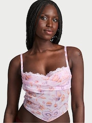 Victoria's Secret Delicate Violet Purple Blossom Chiffon Handkerchief Bra Top - Image 1 of 3