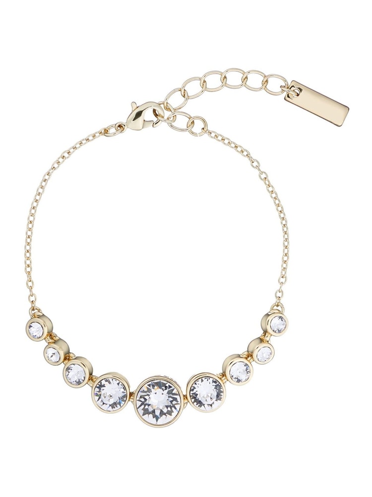 Karen Millen Gold Tone Crystal Flow Bracelet - Image 2 of 3