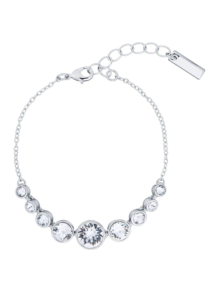 Karen Millen Silver Tone Crystal Flow Bracelet - Image 1 of 3