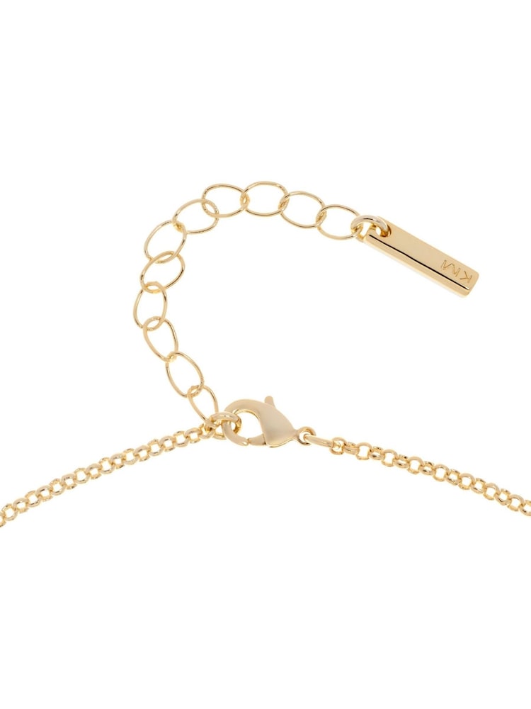 Karen Millen Gold Tone Large Pearl Ball Pendant Necklace - Image 4 of 4