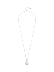 Karen Millen Silver Tone Large Pearl Ball Pendant Necklace - Image 1 of 4