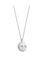 Karen Millen Silver Tone Large Pearl Ball Pendant Necklace - Image 2 of 4