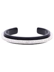 Karen Millen Silver Tone Resin Crystal Cuff Bracelet - Image 1 of 1
