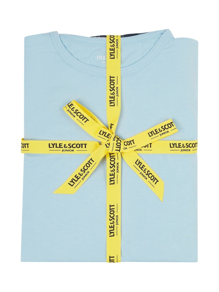 Lyle & Scott Blue Boys Danny Sleepwear Set - Image 6 of 6