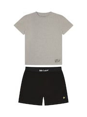 Lyle & Scott Black Boys Ozzy Sleepwear Shorts Set - Image 1 of 5