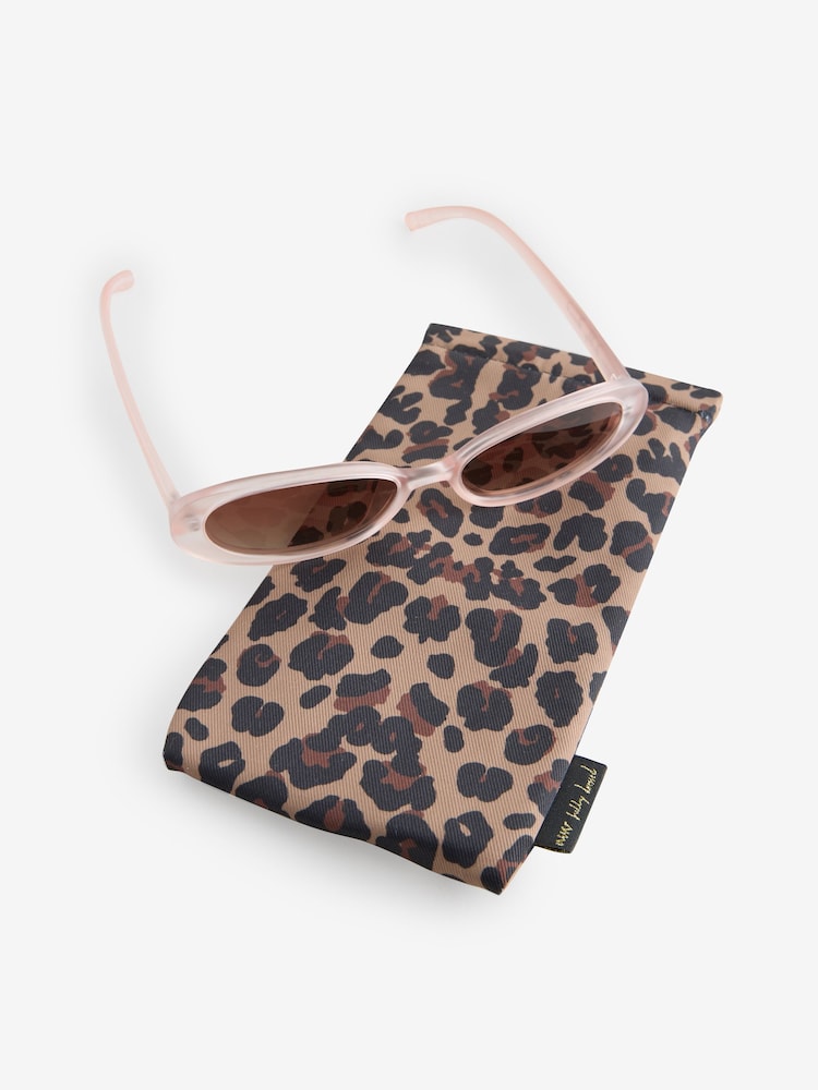 Never Fully Dressed Cream Narrow Oval Sunglasses - Image 8 of 8
