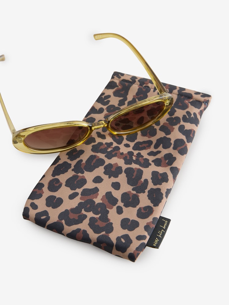 Never Fully Dressed Green Narrow Oval Sunglasses - Image 8 of 8