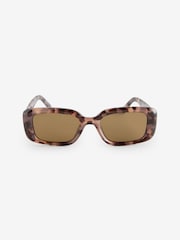 Never Fully Dressed Brown Rectangle Tortoiseshell Sunglasses - Image 5 of 7