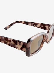 Never Fully Dressed Brown Rectangle Tortoiseshell Sunglasses - Image 6 of 7