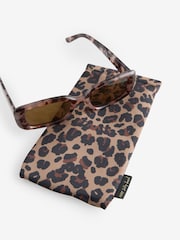 Never Fully Dressed Brown Rectangle Tortoiseshell Sunglasses - Image 7 of 7