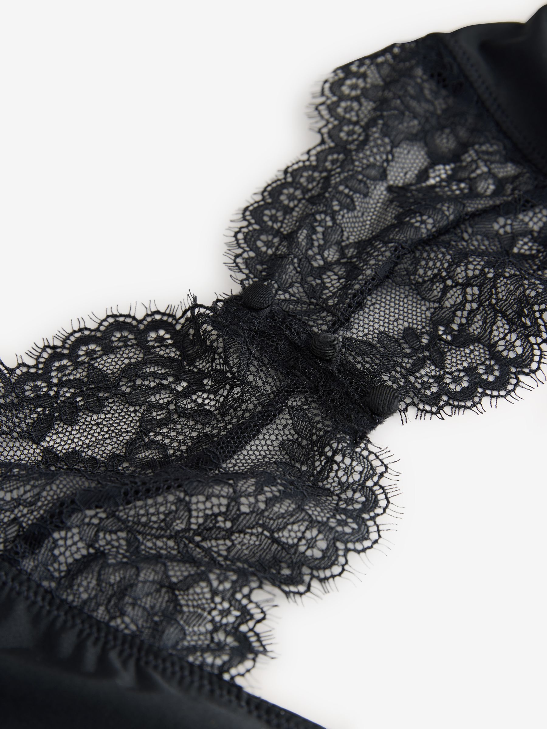 Buy Lipsy Black Lace Long Sleeve Sqaure Neck Bodysuit from Next USA