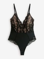 Lipsy Black Low Plunge Sequin Bodysuit - Image 6 of 10