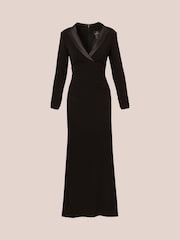 Adrianna Papell Tuxedo Long Black Dress - Image 6 of 7