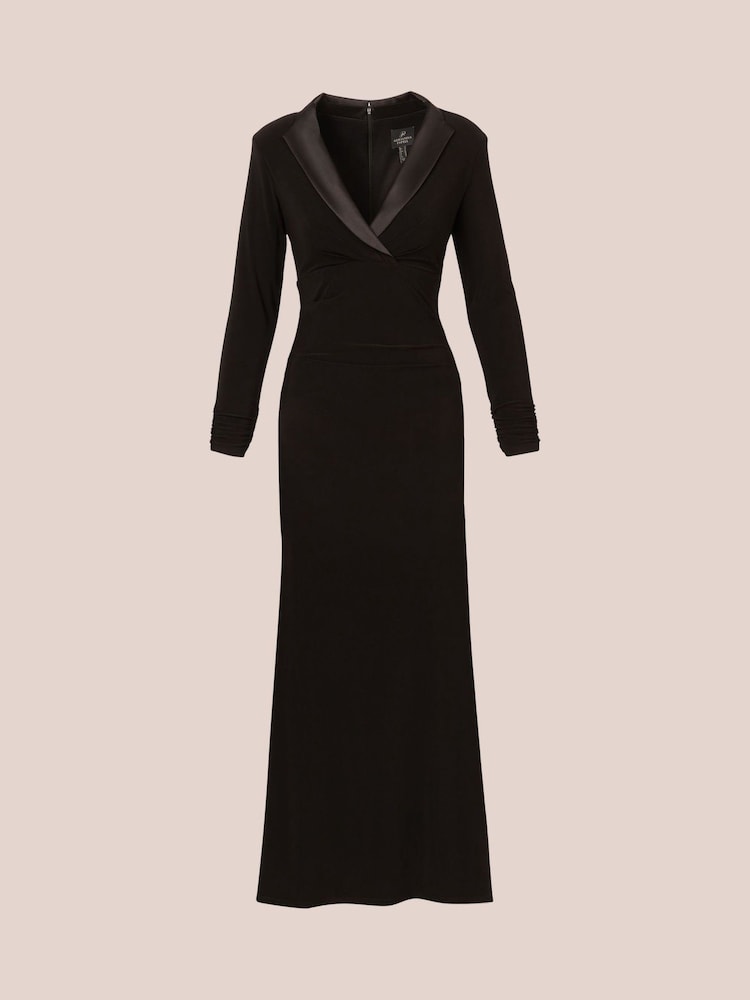 chinese dress ladies Black and Ivory Riva Tuxedo Dress main image 1