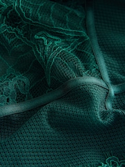 Lipsy Teal Lace Low Plunge Thong Bodysuit - Image 7 of 10