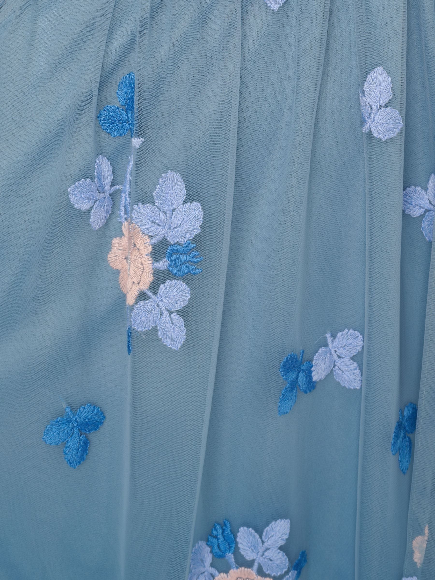 【海外限定】AdriannaPapell ドレス☆Blue Halter Embroider Max Buy Adrianna Papell Blue Halter Embroider Maxi from Next